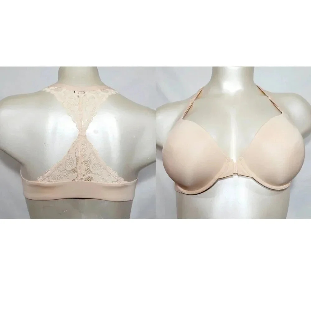 32D Paramour‎ 235047 Abbie Front Close T-Back Underwire Bra Sugar Baby NWT
